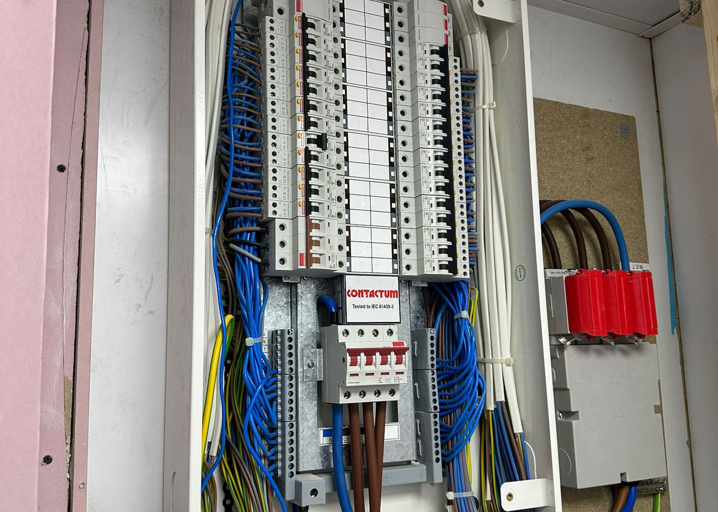 Three-phase distribution board upgrade at a commercial unit in Crawley